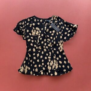 French Connection short sleeve blouse NWT